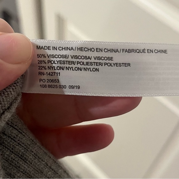 Eloquii Gray Cold Shoulder Turtleneck Sweater - Plus size 26 28 - Picture 7 of 9